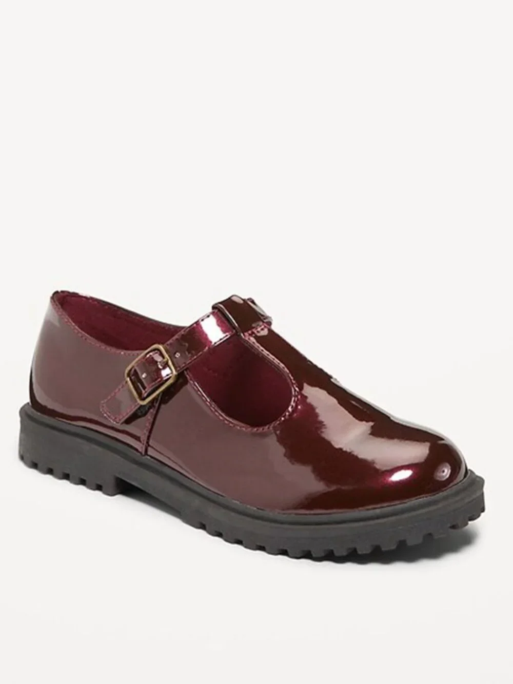 Old Navy crimson lug-sole mary jane shoes 2 NWT